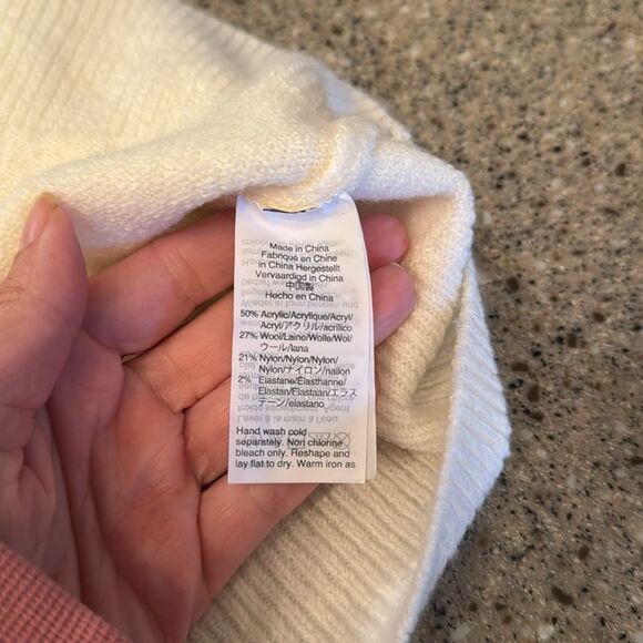 MADEWELL Bobble Dashwood V-Neck Wool Blend Sweater - Picture 13 of 13